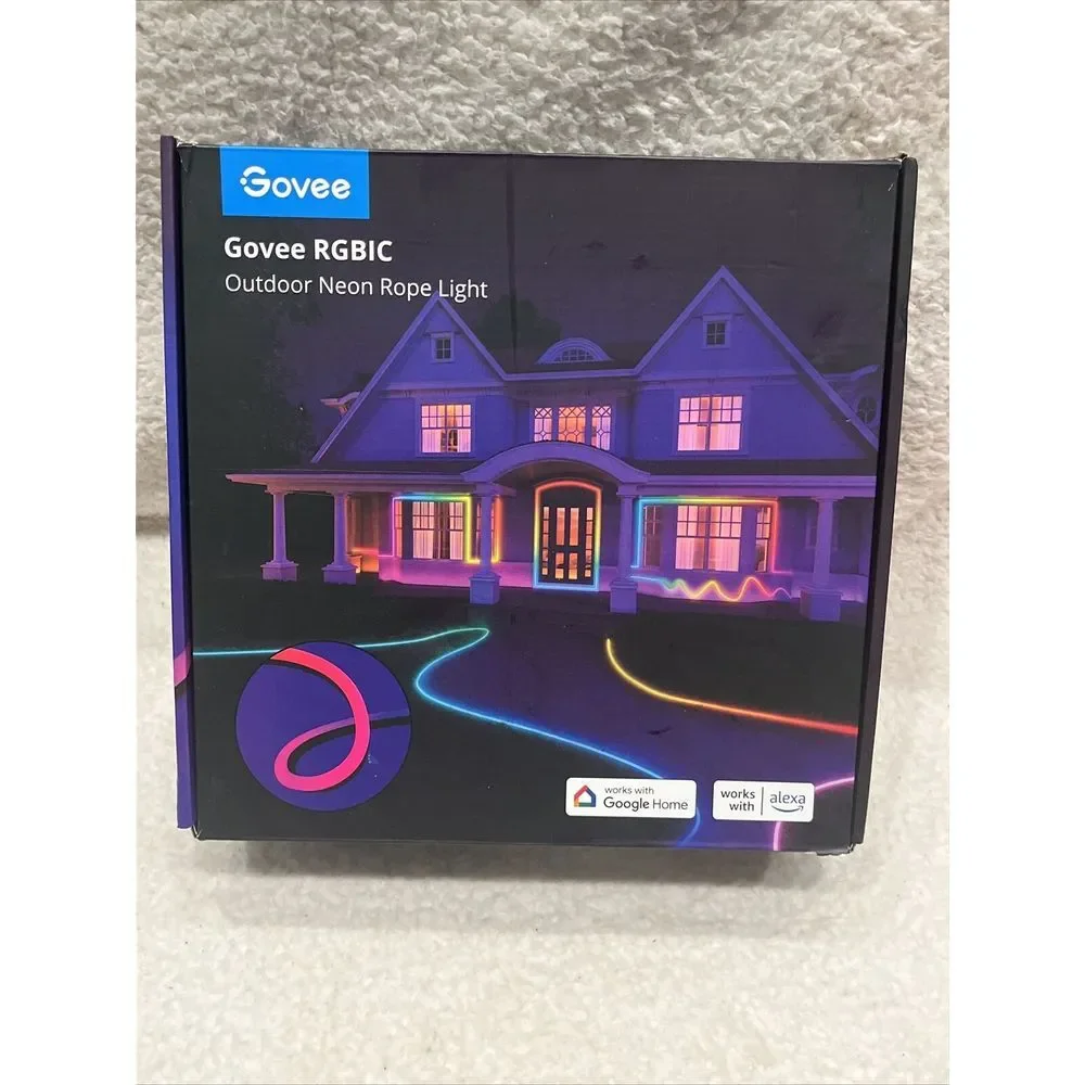 Govee Outdoor Neon‎ Rope Lights 32.8Ft RGBIC IP67 Waterproof Neon 64+ Scenes